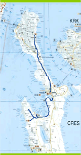 cres karta otoka Kvarner by bicycle cres karta otoka