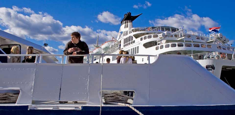 By sea