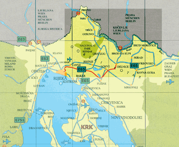 karta gorskog kotara Karta  Gorski kotar karta gorskog kotara
